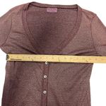 Michael Stars  Women's Burgundy Silver Cardigan One Size Photo 6