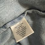 Denim Chambray embroidered Snowflake and rhinestones snap front shirt. Size L Photo 4