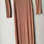 Women's Skimms ribbed maxi Dress XS‎ Brown NWOT Photo 9