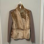 Jaclyn Smith Women’s  Tan Teddy Jacket with Faux Fur Collar Photo 6