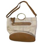Time And Tru Isla Top handle Bag Crossbody Beige Natural Color Woven Photo 2