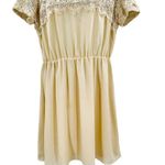 Urban Outfitters  Crochet Lace High Neck Short Sleeve A-Line Dress Photo 2