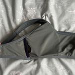 Twist Tie Front Ribbed Bikini Top Green Size M Photo 6