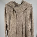 Soft Surroundings Go Lively brown cream Hooded Cardigan L open front wrap around Photo 7