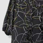 City Chic New  Relaxed Tie Waist Shirt Dress Size XXS 12 Free Hand Squiggle Print Photo 1