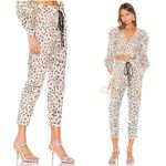 Camila Coelho  Collection Wren Linen Drawstring Pant Leopard Print Photo 1