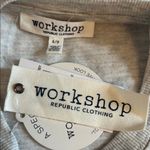 Workshop Republic Clothing  Gray Sweatshirt Gold Pug w/ Santa Hat Size Small Photo 2