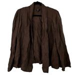Eileen Fisher  Women’s Linen Topper Cardigan Small Brown Open Front Photo 0