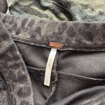 Free People Stretch Ponte Leopard Leggings Antique Gold Black Small Photo 5