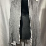 Chico's  Women’s Reversible Floral Knit Ruana Wrap Coat Gray Shawl New with Tags Photo 5