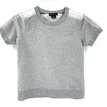 TROUVE Gray Open Shoulder Crew Neck Top Size XS Photo 0
