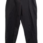 Eileen Fisher Black Elastic Waist Pants Cropped Size Large Lagenlook Minimalist Photo 0