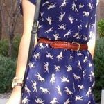 Mimi Chica Horse Print Button Up Dress Photo 0
