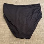 Black Hi Cut Hi Leg Ruched Side Swim Bikini Bottoms Med/Large Photo 1