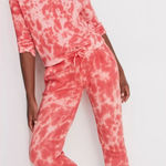 Anthropologie  Janelle Waffle Pink‎ Tie Dye Joggers Size XS Photo 0
