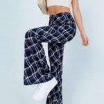 Princess Polly NWT  Black Escanna Pants Womens 4 Plaid High Rise Y2K Preppy Photo 1