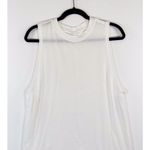 Lululemon Womens Top White All Yours Tank Crewneck Sheer Pima Sleeveless Size 8 Photo 5