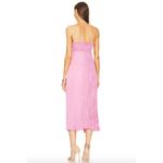 ALC Frank A.L.C. Angelina Satin Pleated Midi Dress Pink Womens Size 8 Photo 5