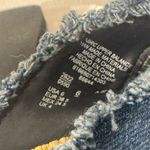 Kathy Ireland  Y2K Platform Sandals 6 Frayed Denim Flip Flops Chunky 2000s Retro Photo 8