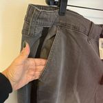 Torrid  Crop Pull On Boyfriend Straight Gray/Black Tuxedo Stripe Jeans Photo 5