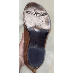 Freebird Sandi Size 6 Brown Leather Distressed Strappy Zip Heel‎ Bootie Western Photo 10