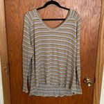 BKE Striped Waffleknit Blouse Photo 0