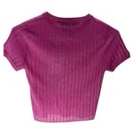 Bershka Ribbed Knit Crop Top – Hot Pink Photo 1