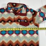 Patagonia Synchilla Medium Women Snap T Pullover Timber Twist Cinder Red Aztec Photo 6