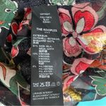 The Kooples  Silk Bollywood Black Gold Metallic Floral Print Sheer Blouse small Photo 10