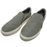 UGG  Gray Suede Perforated Leather Slip On Platform Sneakers Shoes‎ Size 8 Photo 2
