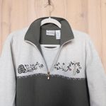 VTG Napa Valley Womens Pullover Size XL Zip Embroidered 90s Cottage Americana Gray Photo 1