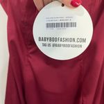 Babyboo Angelina Strapless Ruffle Maxi Dress NWT Burgundy Formal Gown Sz Small Photo 5