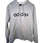  Basic Grey Hoodie With Black “Adidas” Writing, Pocket On Front Photo 0