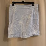 Tribal Blue and White Striped Skirt with built in shorts Size 10 Photo 1
