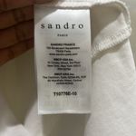 Sandro  Asymmetric Ruffle Hem Short Sleeve T-Shirt White Sz 3 (M) Photo 4