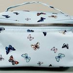 Blue Pastel Butterfly Butterflies Graphic Makeup Cosmetics Toiletries Zipper Travel Bag Pouch Case with Handle 🦋✨ Photo 0