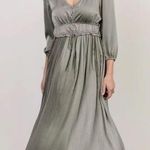 Baltic Born Gabriella Satin Midi Dress in Eucalyptus Green Extra Large Photo 0