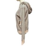 Known Supply Sz Small Sand Nude Striped Hoodie Pullover Sweater Organic Cotton Black Photo 1