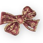Kenneth Jay Lane KJL Rose Pink Rhinestone Bow Brooch Photo 1