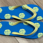 Billabong NEW  Blue Yellow Flip Flops Women’s 8-9 Photo 0