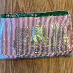 Cosmetic bag, large cute pink makeup bag, monogrammed with the letter A White Photo 0