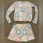 For Love & Lemons ole pastel print mosaic top and skirt set Photo 5