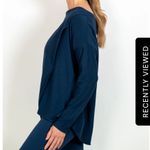 J.J. Winks "Sweater Weather" Navy Blue Top size M. Built in bra Size M Photo 3