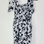 J.Crew  Tie Shoulder Poplin Dress in Magnolia Floral Navy BG490 Size XS Photo 5