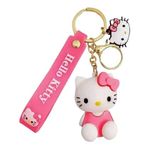 Hello Kitty New in Package Boutique  Bright Pink Keychain Keyring Key Chain Photo 0