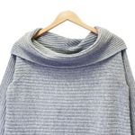 Lou & grey Sweater Womens Size Small Ribbed Gray Tunic Pullover Off The Shoulder Photo 6
