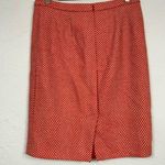 Boden Orange Striped Pencil Skirt Women's 8 Classic Career Preppy Fall Straight Photo 3