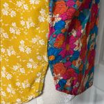 Natural Life Button Down Shirt Floral Patchwork Print Long Sleeve XS Photo 3