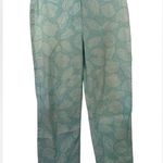 Lilly Pulitzer  White Green Sea Shells Patterened Capri Pants Photo 0