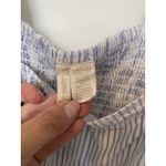 Japna  Crop Top Ruffled Sleeves Sz Large‎ Blue White Photo 2